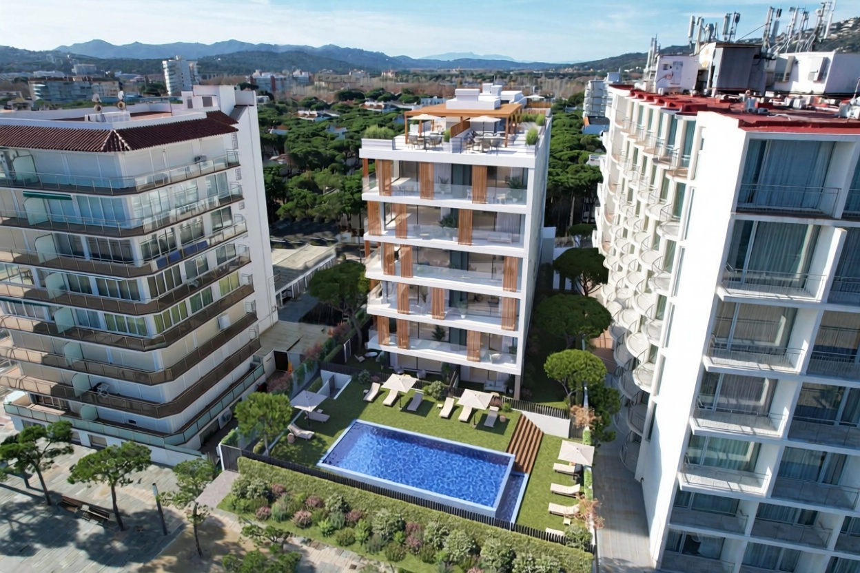 Appartement à vendre pieds dans l'eau à Castell-Platja d'Aro — Vue aérienne