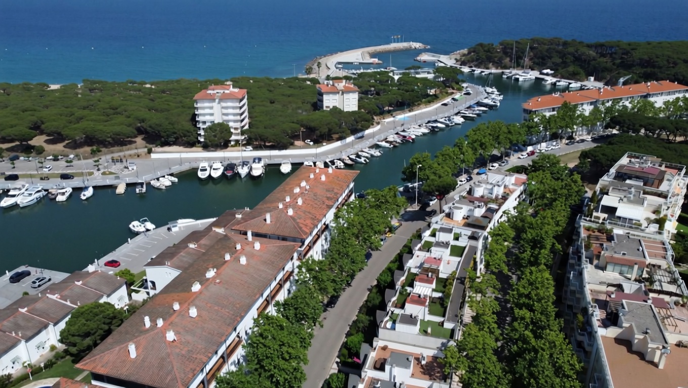 Квартира на продажу на первой линии пляжа в Castell-Platja d'Aro — Аэрофото