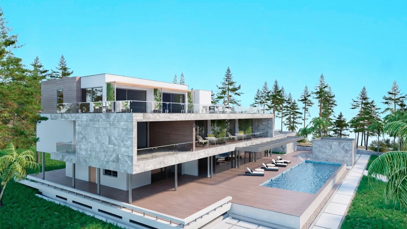 Шале на продажу с прямым выходом на пляж в Castell-Platja d'Aro — Бассейн
