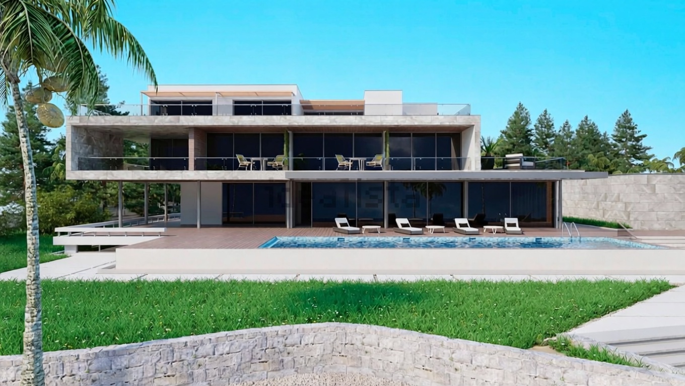 Шале на продажу с прямым выходом на пляж в Castell-Platja d'Aro — Бассейн