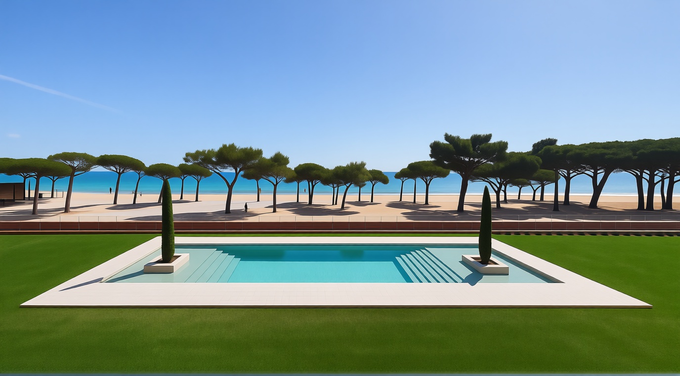 Мансарда на продажу на первой линии моря в Castell-Platja d'Aro — Бассейн