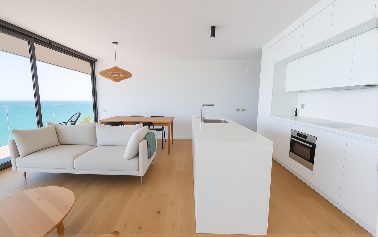 Квартира на продажу на первой линии пляжа в Lloret de Mar — Гостиная