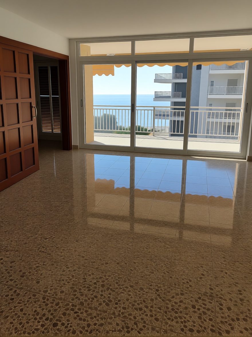 Wohnung zum Verkauf in direkter Strandlage in Lloret de Mar — Wohnzimmer