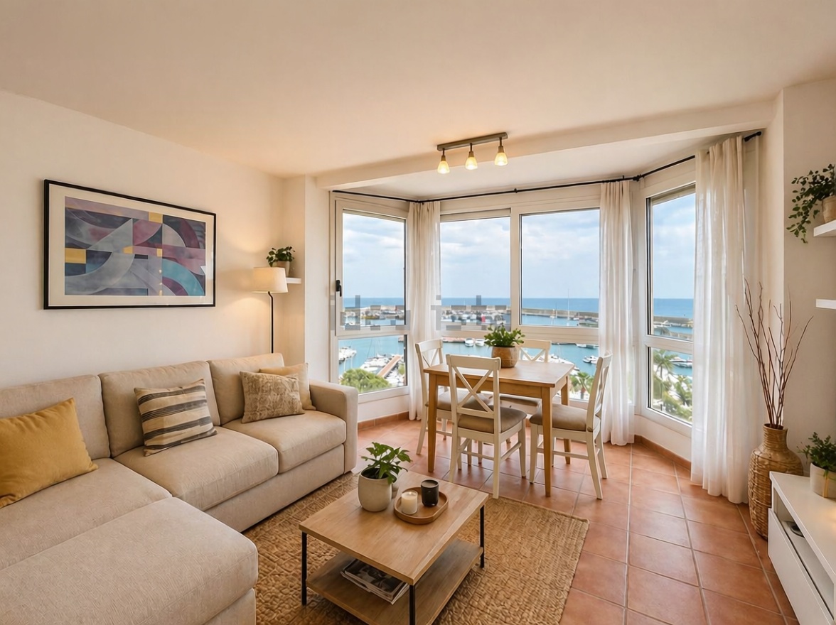Мансарда на продажу на первой линии моря в Blanes — Гостиная
