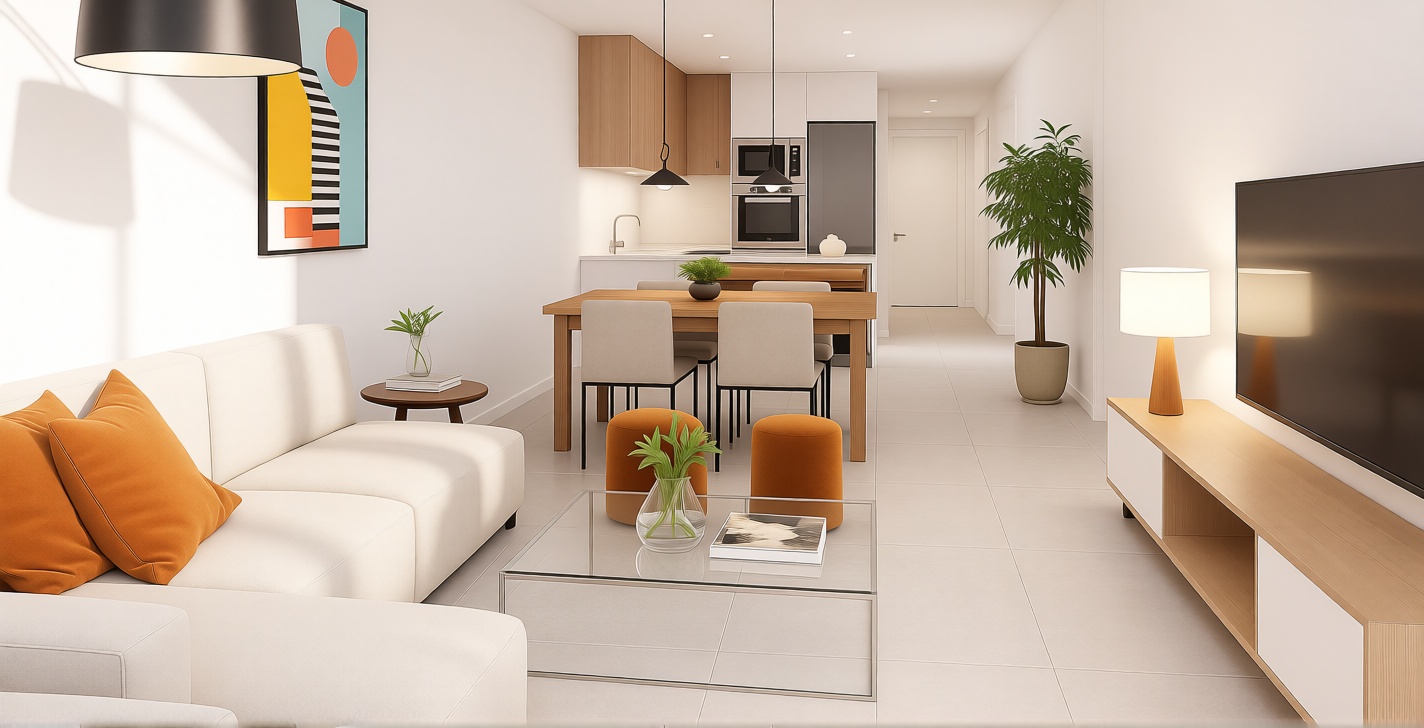 Квартира на продажу на первой линии пляжа в Arenys de Mar — Гостиная