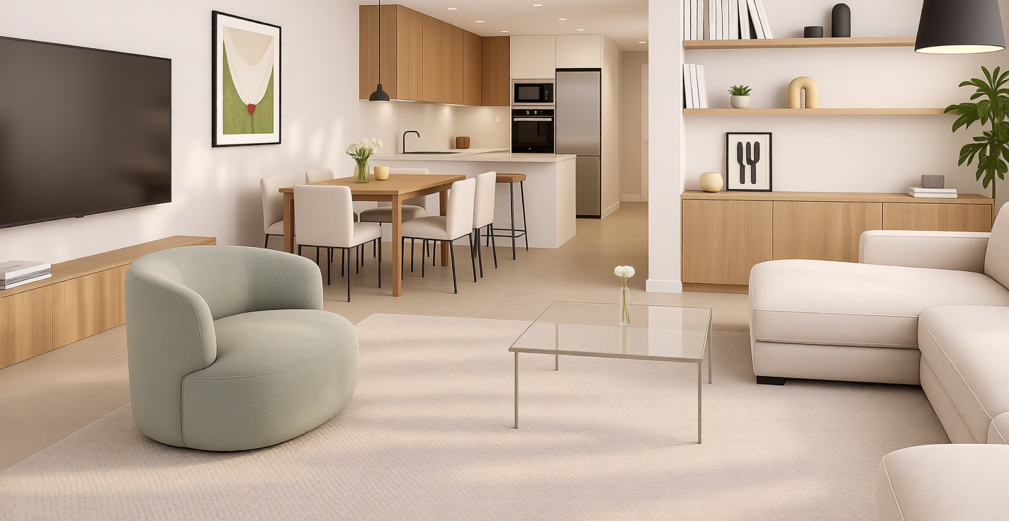 Квартира на продажу на первой линии пляжа в Arenys de Mar — Гостиная