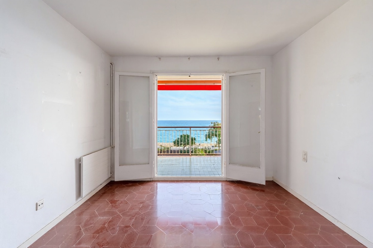 Wohnung zum Verkauf in direkter Strandlage in Sant Vicenç de Montalt — Schlafzimmer
