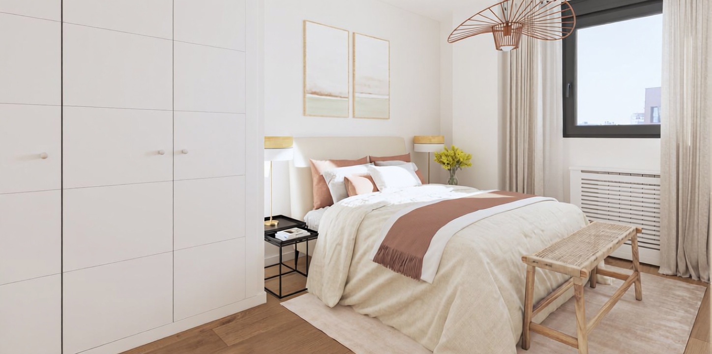 Ático en venta en primera línea de mar en Mataró — Dormitorio