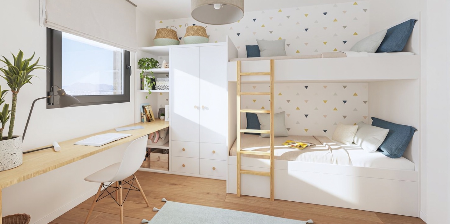Ático en venta en primera línea de mar en Mataró — Dormitorio