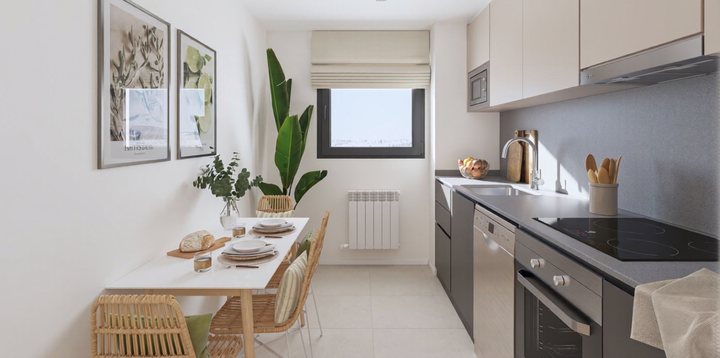 Ático en venta en primera línea de mar en Mataró — Cocina