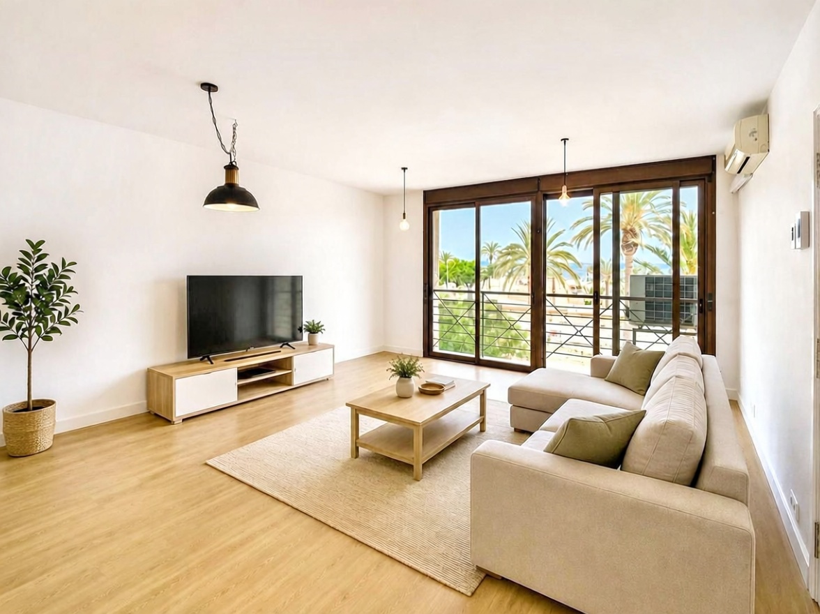 Wohnung zum Verkauf in direkter Strandlage in Mataró — Wohnzimmer