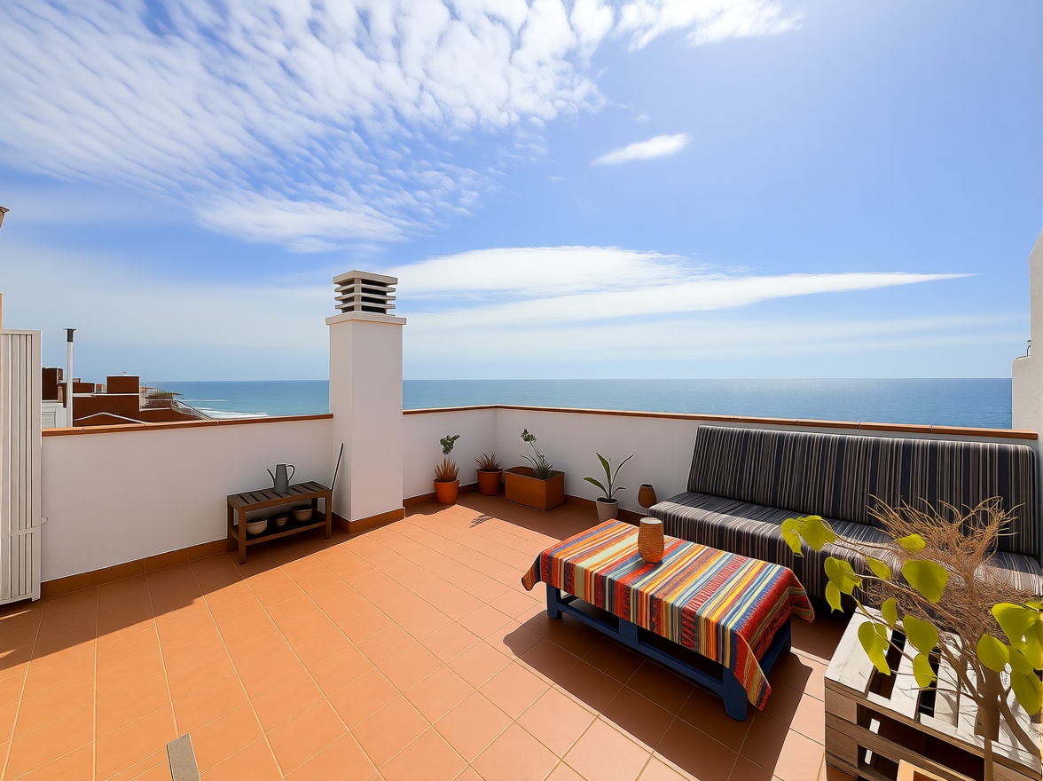 Chalet mit direkter Strandzugang in Montgat — Meerblick