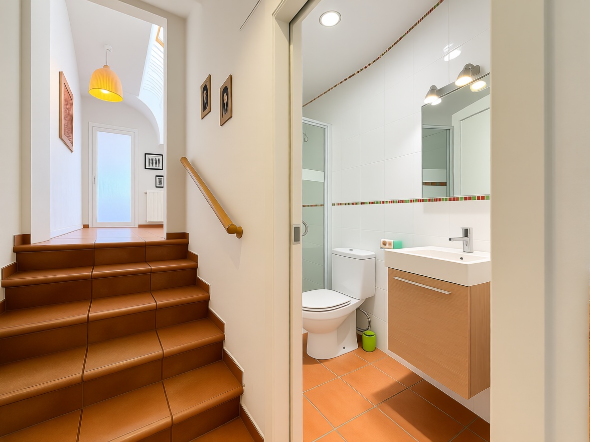 Chalet mit direkter Strandzugang in Montgat — Bad