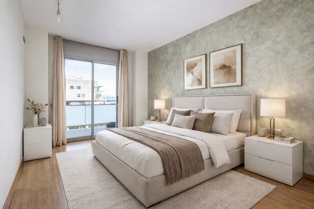Apartamento à venda pé na areia em Badalona — Quarto