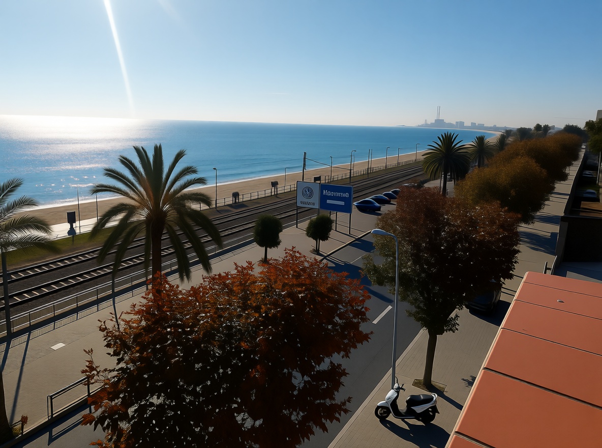 Attic for sale seafront in Badalona — Sea view