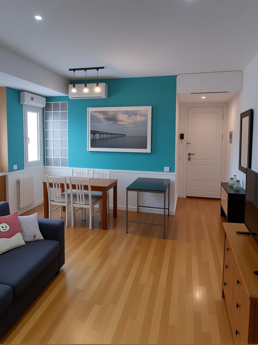 Attic for sale seafront in Badalona — Living room
