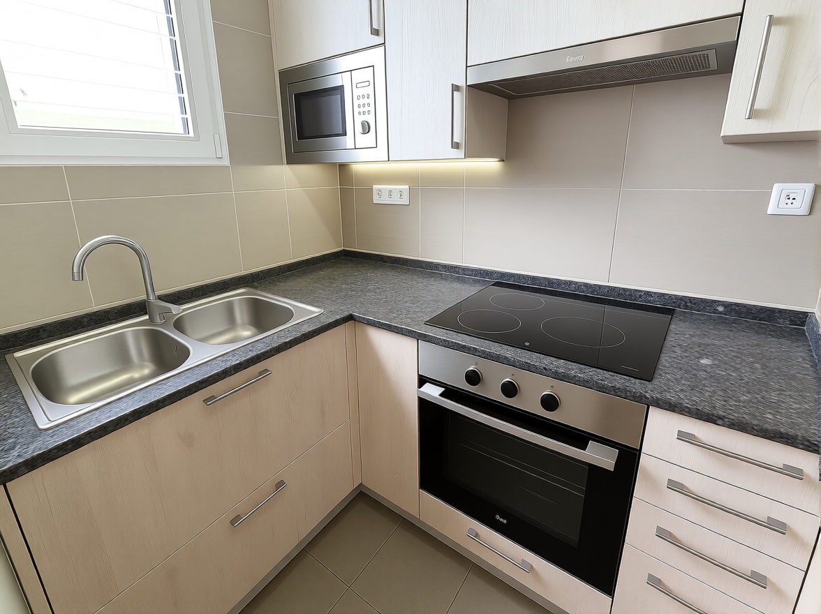 Flat for sale frontline beach in Badalona — Kitchen
