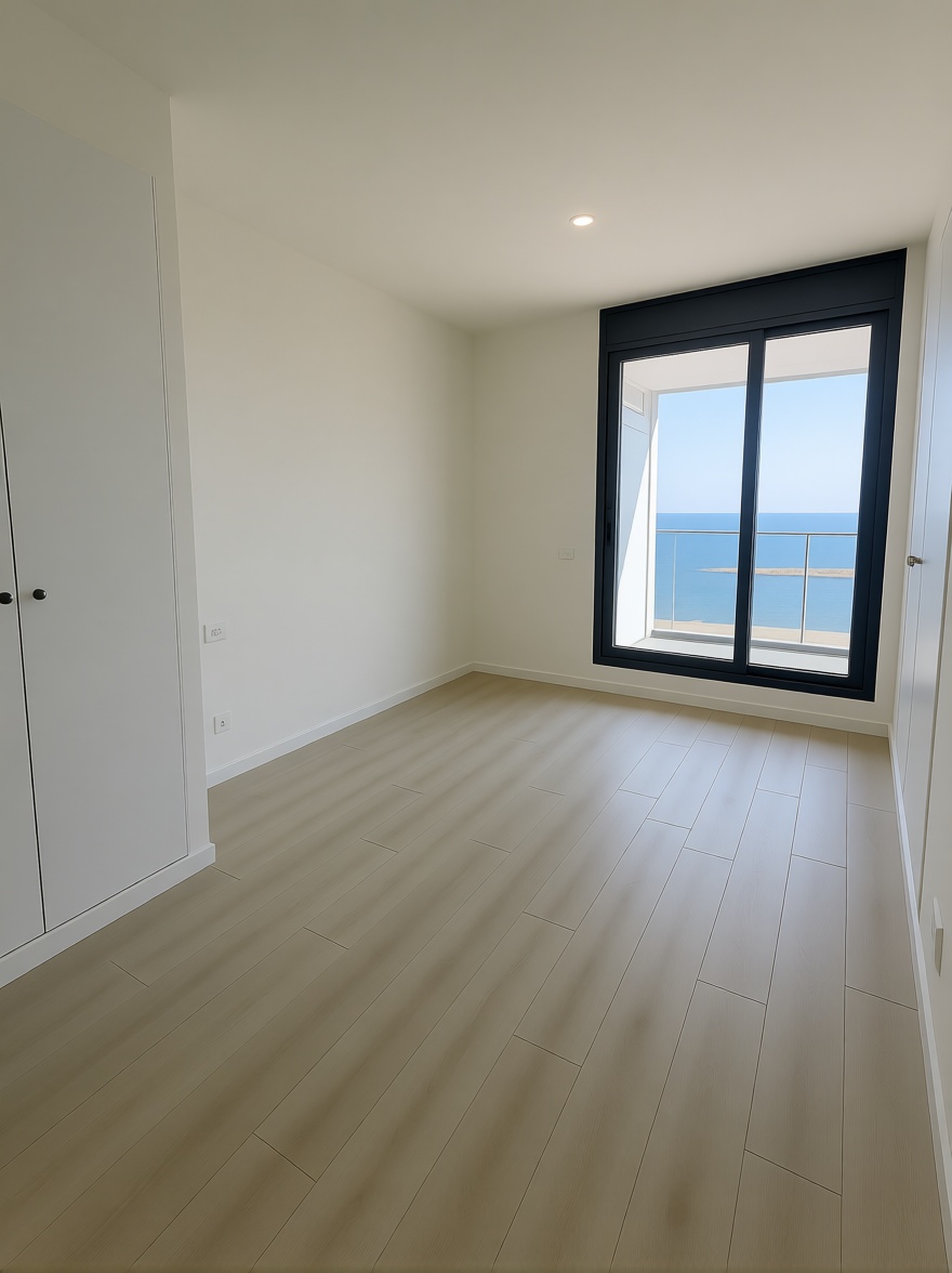 Flat for sale frontline beach in Badalona — Bedroom