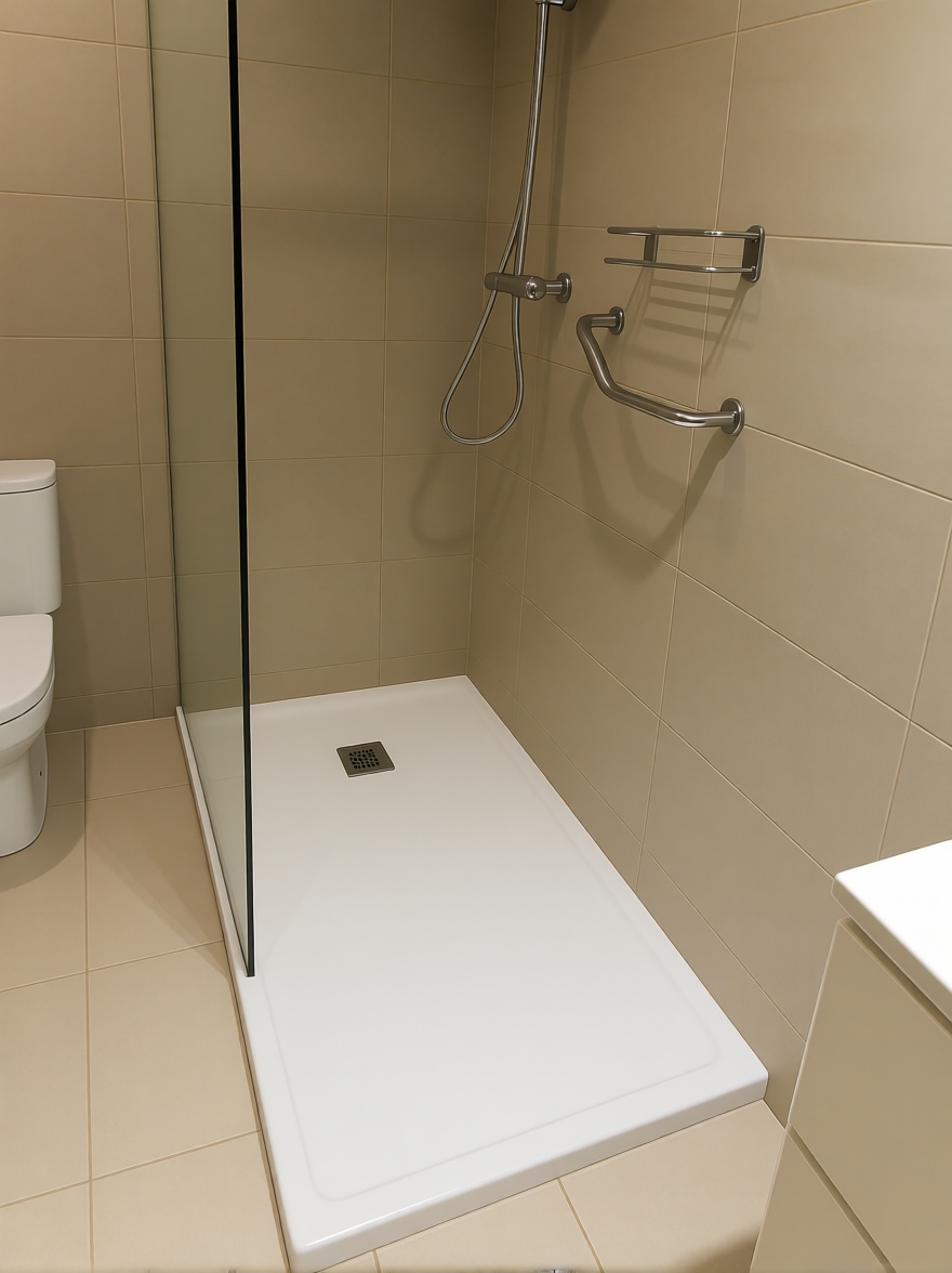 Duplex for sale frontline beach in Badalona — Bathroom