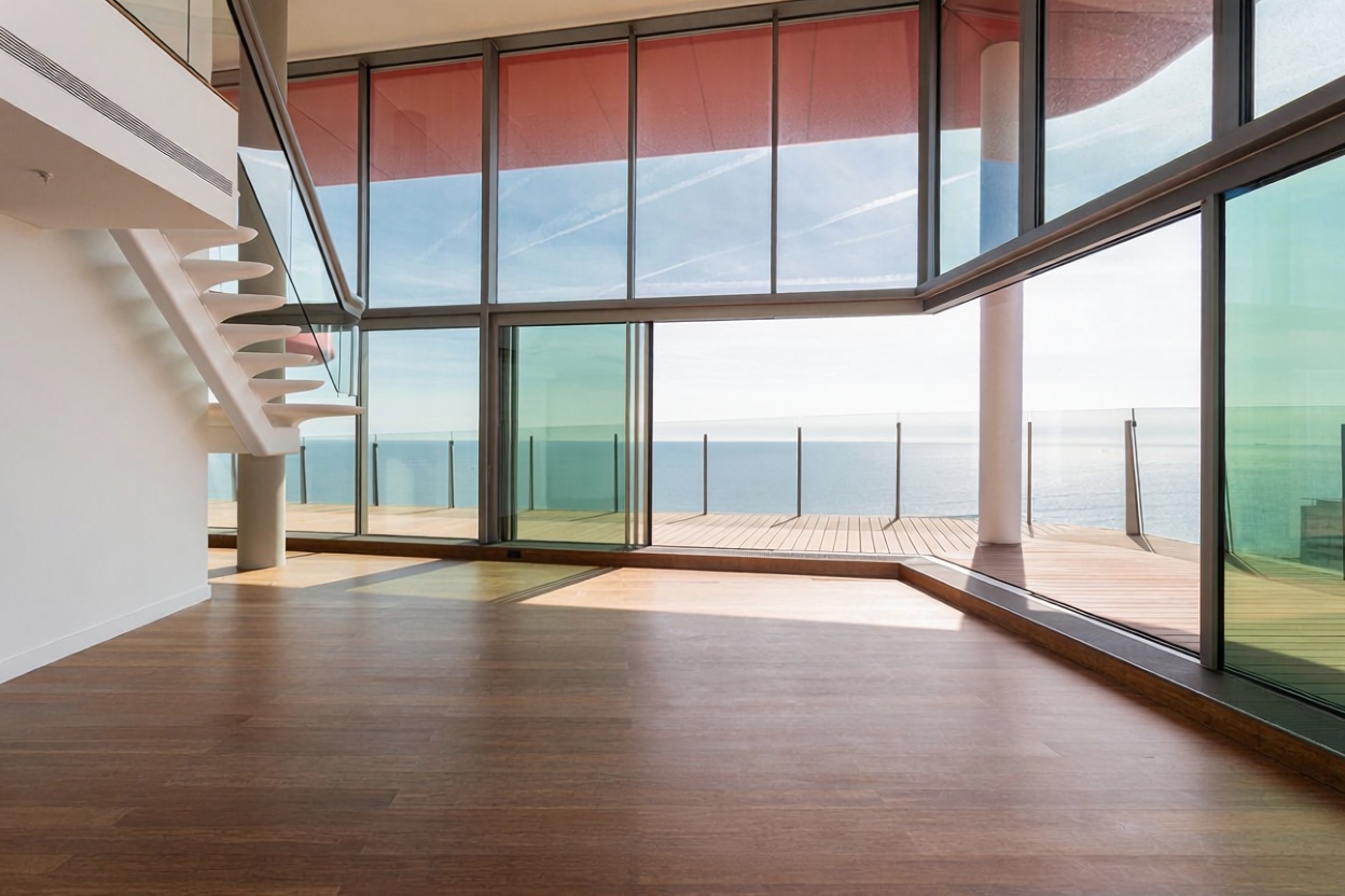 Duplex for sale frontline beach in Barcelona — Living room