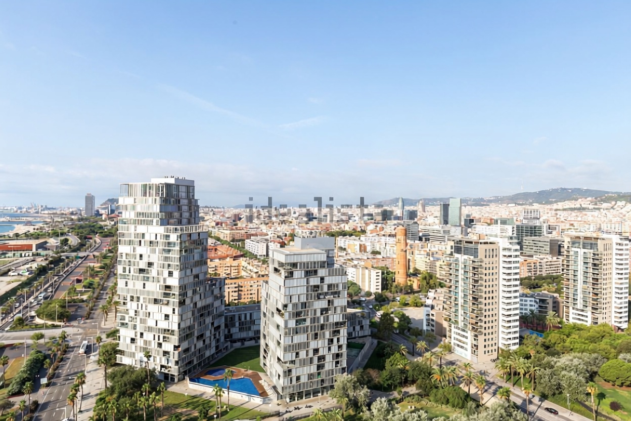 Dúplex en venta en primera línea de playa en Barcelona — Vista mar