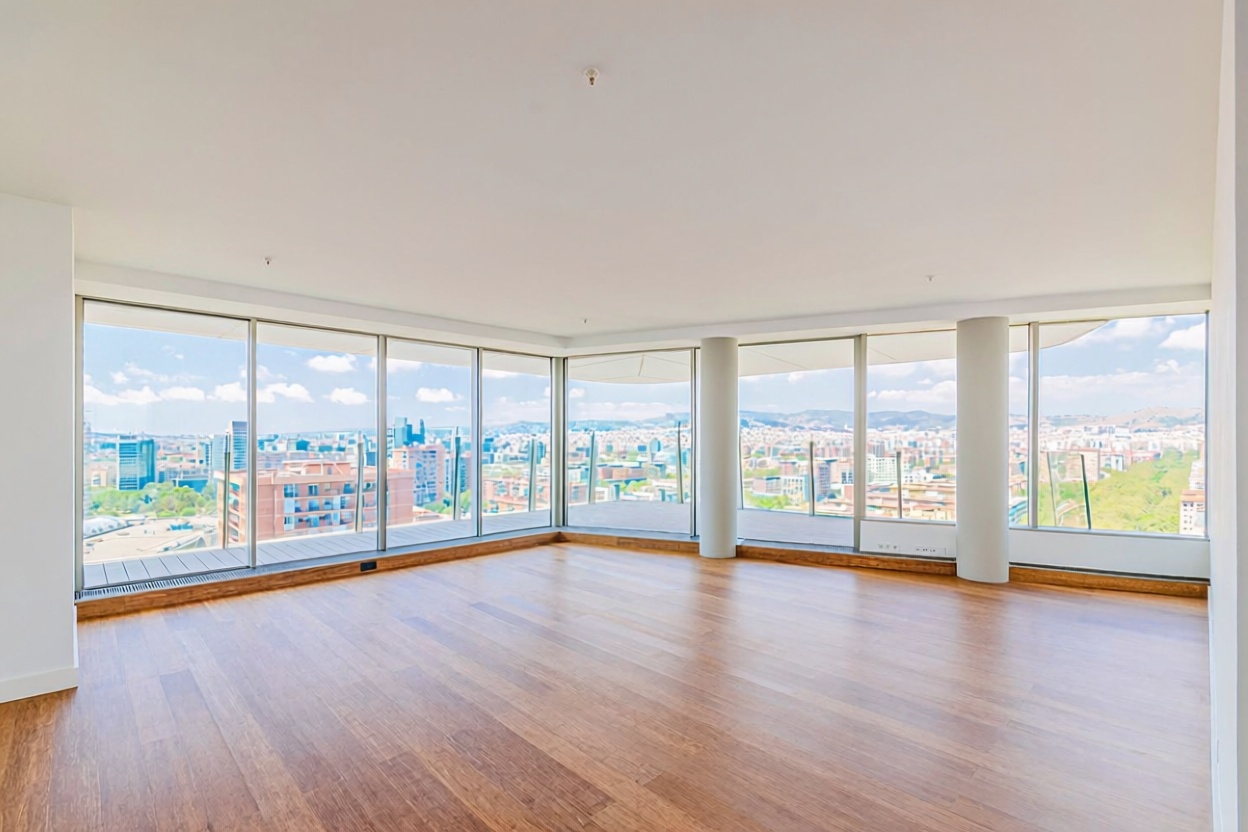 Flat for sale frontline beach in Barcelona — Living room