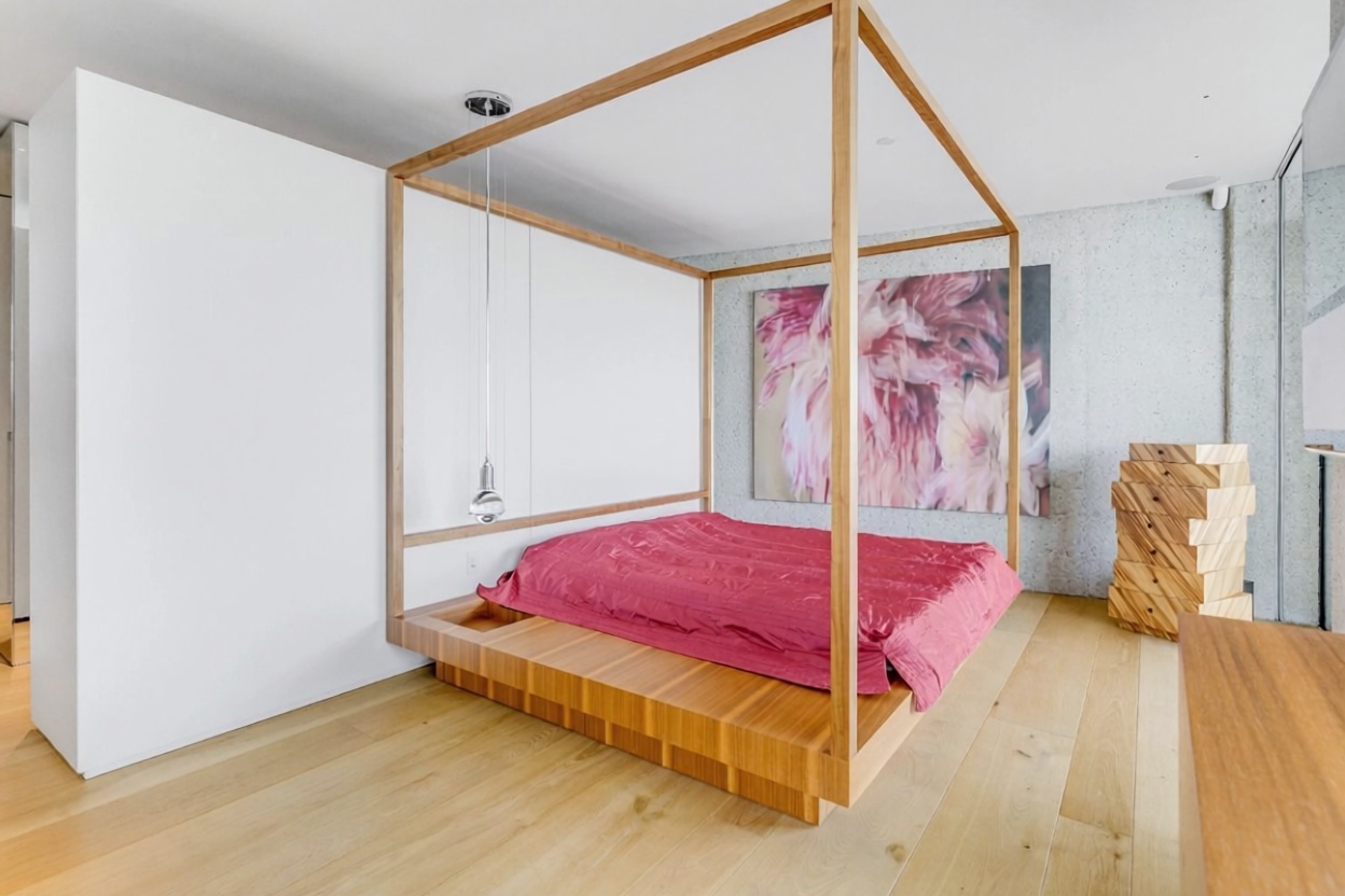 Flat for sale frontline beach in Barcelona — Bedroom