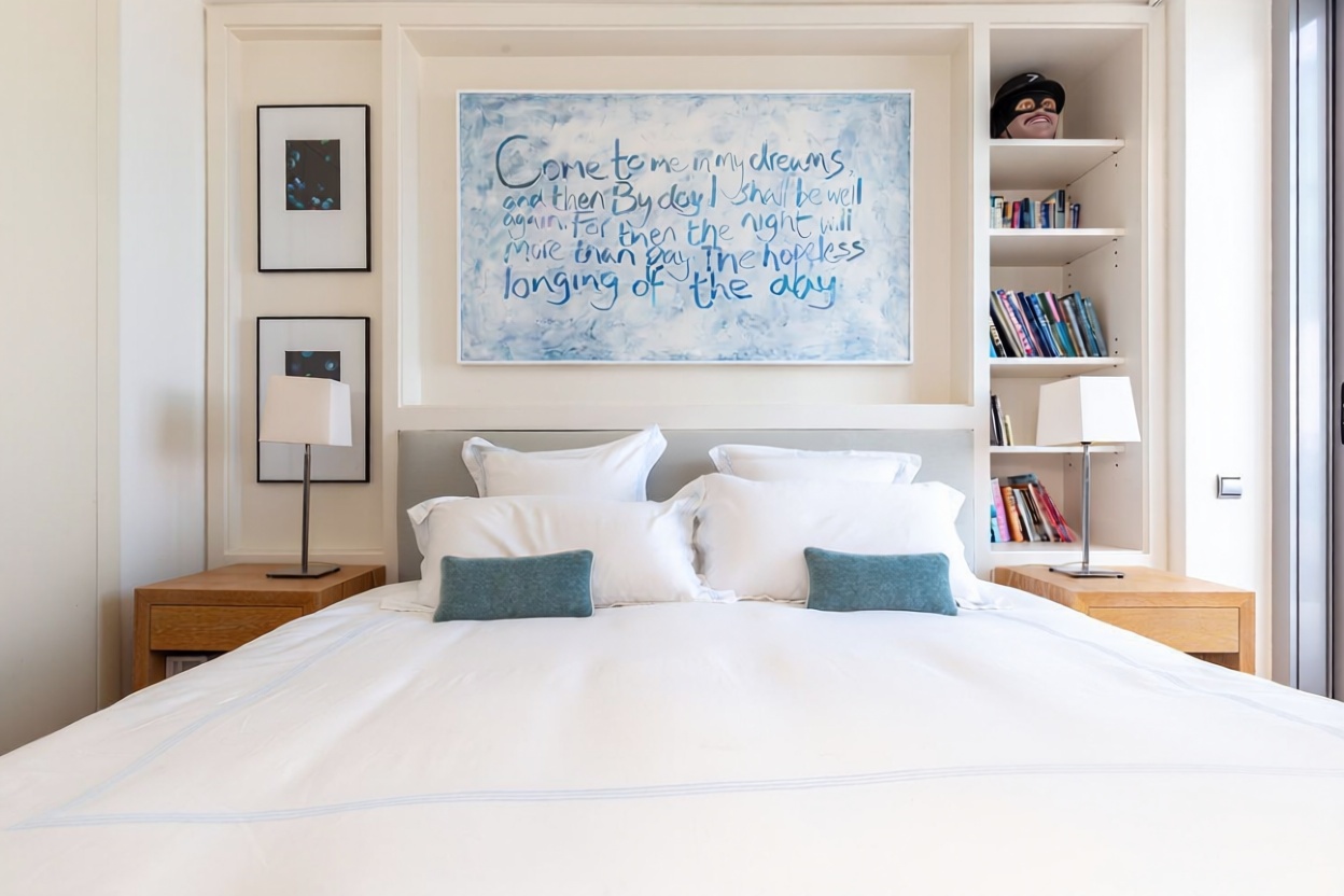 Duplex in erste Strandlinie in Barcelona — Schlafzimmer