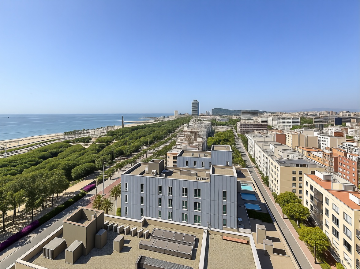 Dachgeschosswohnung zum Verkauf in erster Meereslinie in Barcelona — Meerblick