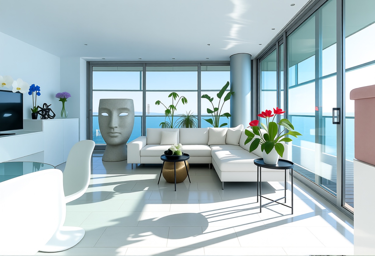 Piso en venta en primera línea de playa en Barcelona — Salón