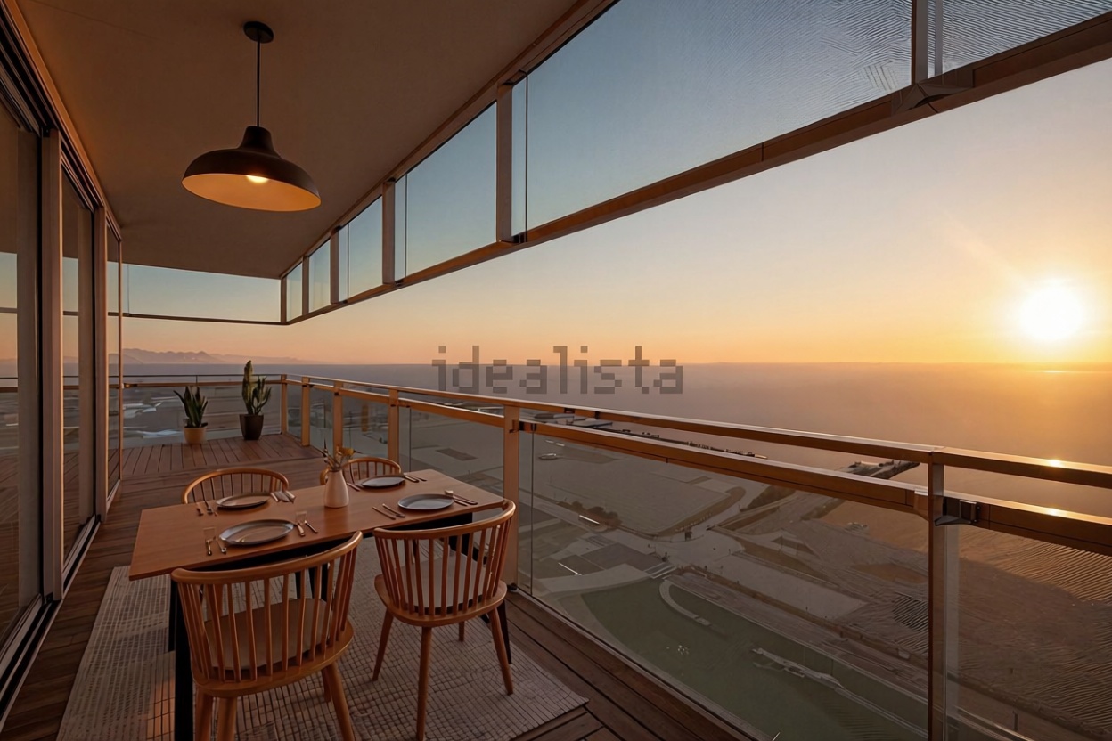Piso en venta en primera línea de playa en Barcelona — Terraza mar