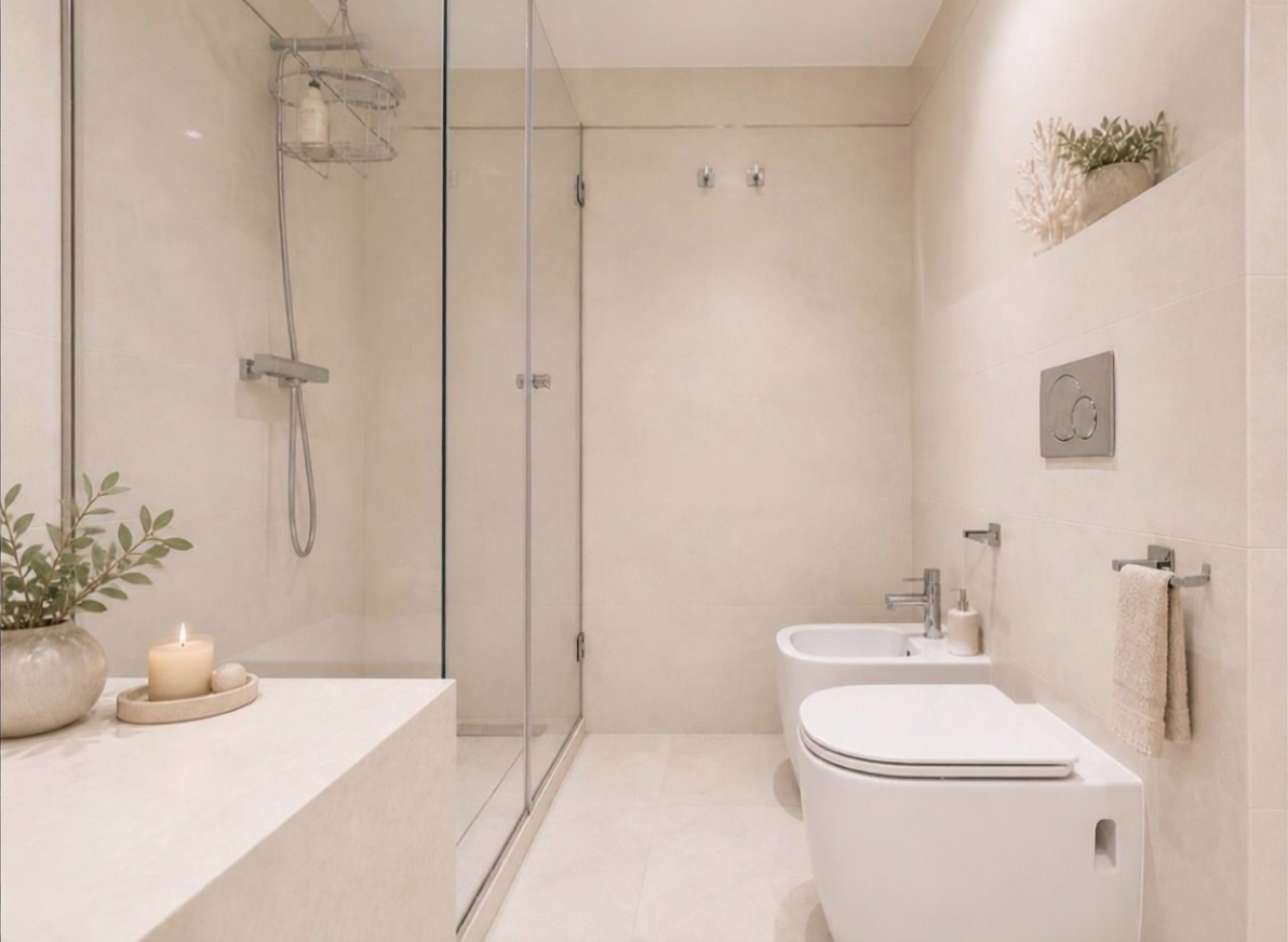 Piso en venta en primera línea de playa en Barcelona — Baño