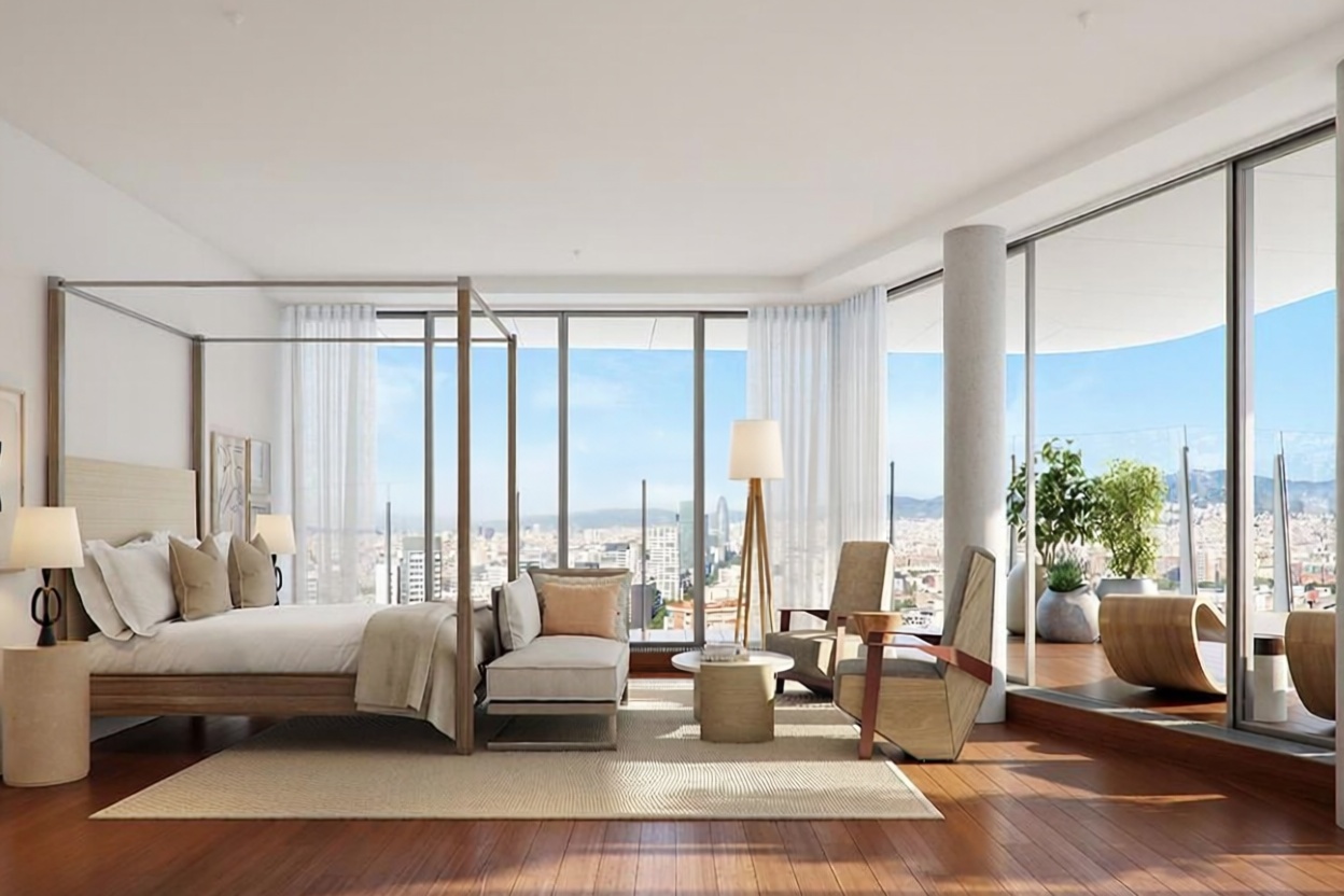 Piso en venta en primera línea de playa en Barcelona — Dormitorio