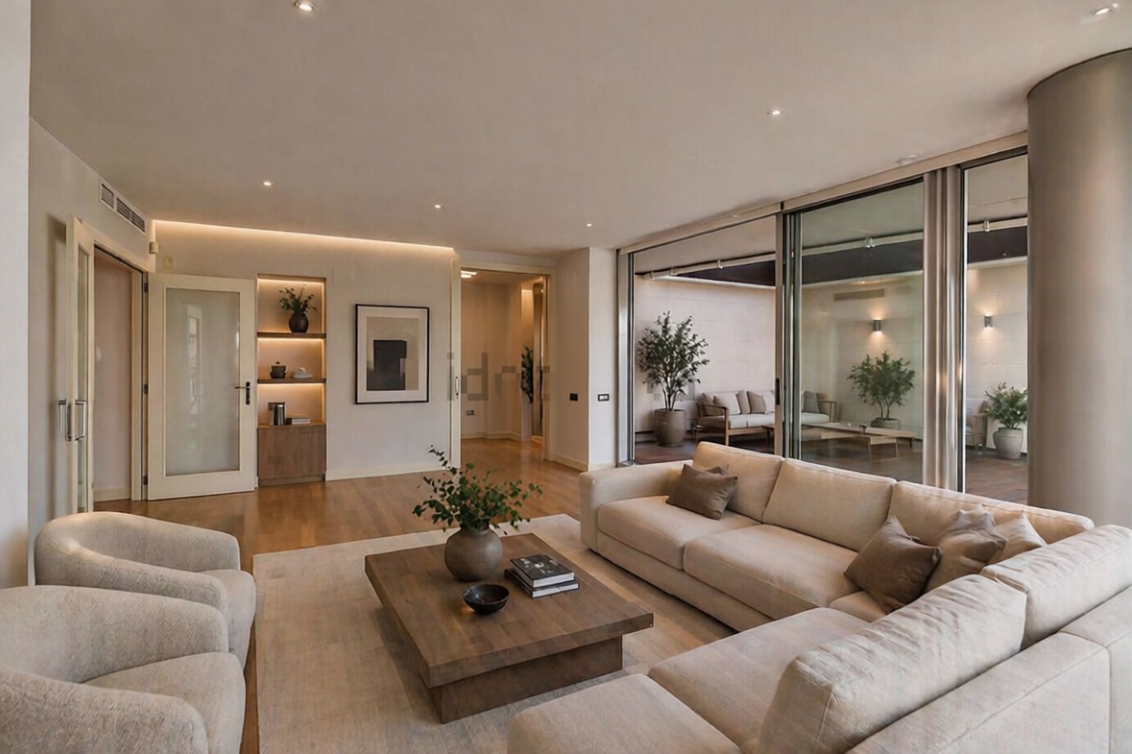 Piso en venta en primera línea de playa en Barcelona — Salón