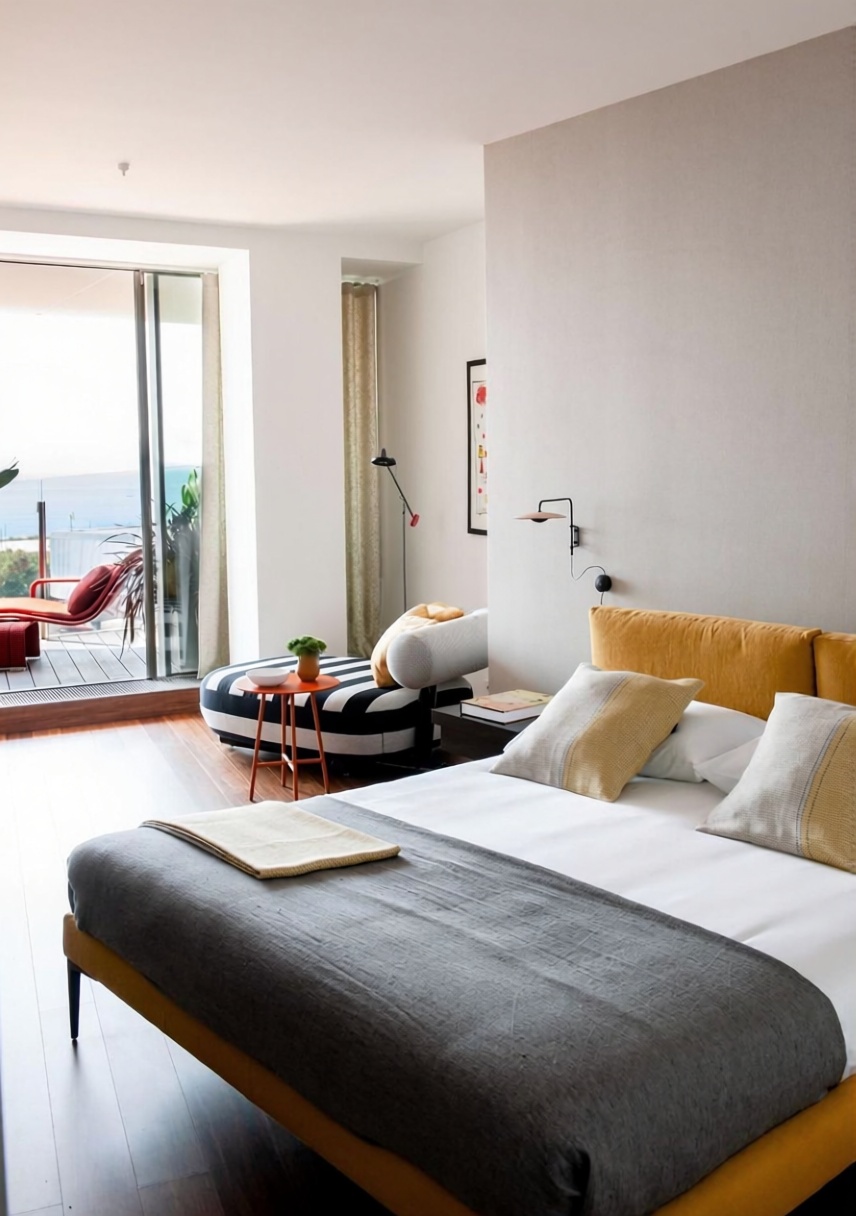 Flat for sale frontline beach in Barcelona — Bedroom