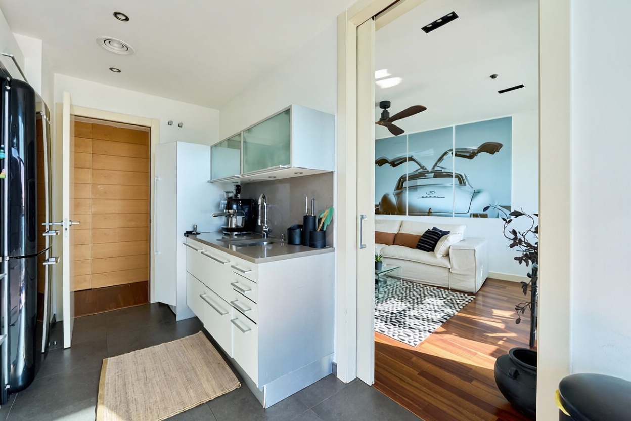 Wohnung in erste Strandlinie in Barcelona — Küche