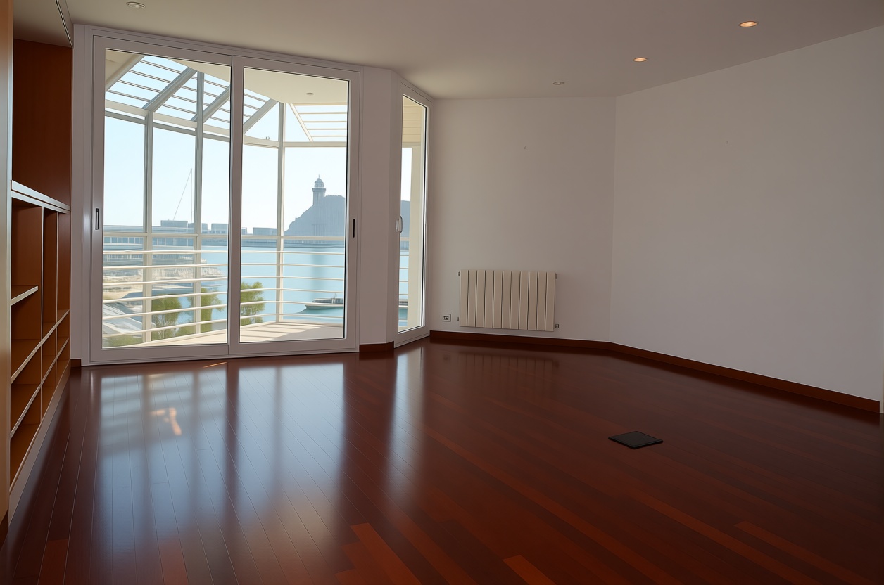 Dachgeschosswohnung zum Verkauf in erster Meereslinie in Barcelona — Wohnzimmer