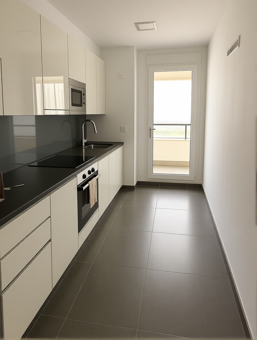 Wohnung in erste Strandlinie in Barcelona — Küche