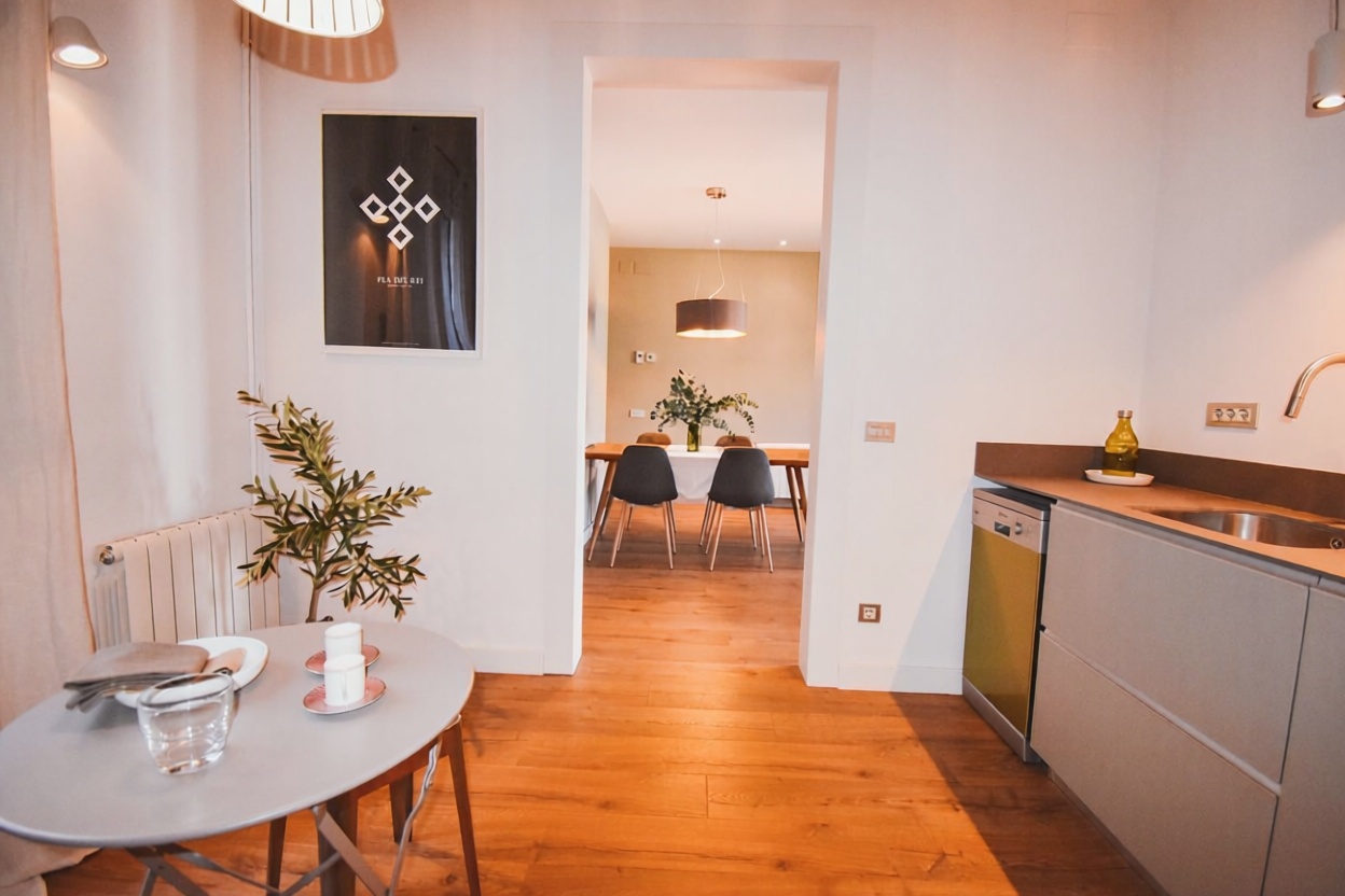 Wohnung in erste Strandlinie in Barcelona — Küche