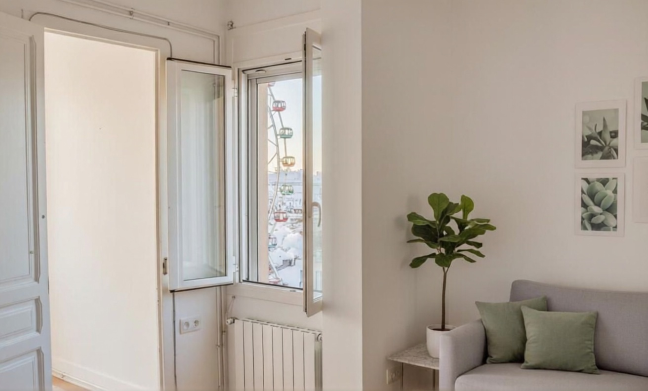 Flat for sale frontline beach in Barcelona — Living room