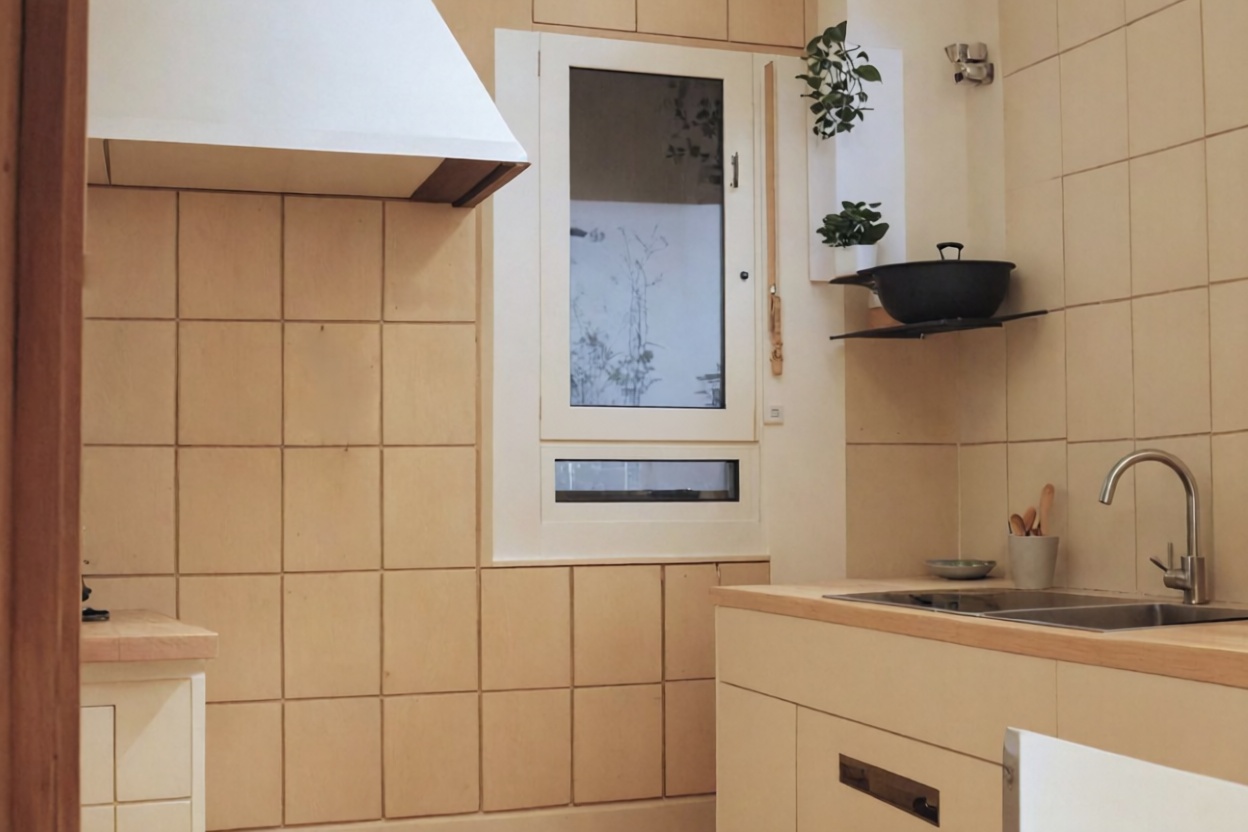 Flat for sale frontline beach in Barcelona — Kitchen