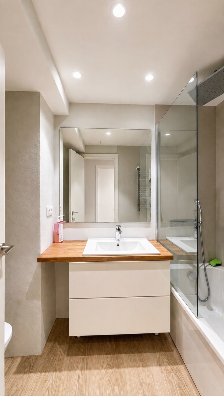 Apartamento em primeira linha de praia em Vilanova i la Geltrú — Casa banho