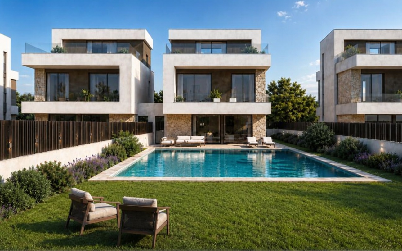 Chalet com acesso direto à praia em Torredembarra — Piscina