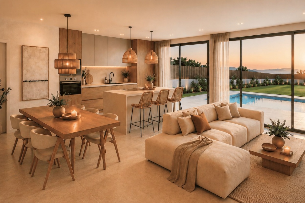 Chalet com acesso direto à praia em Torredembarra — Sala