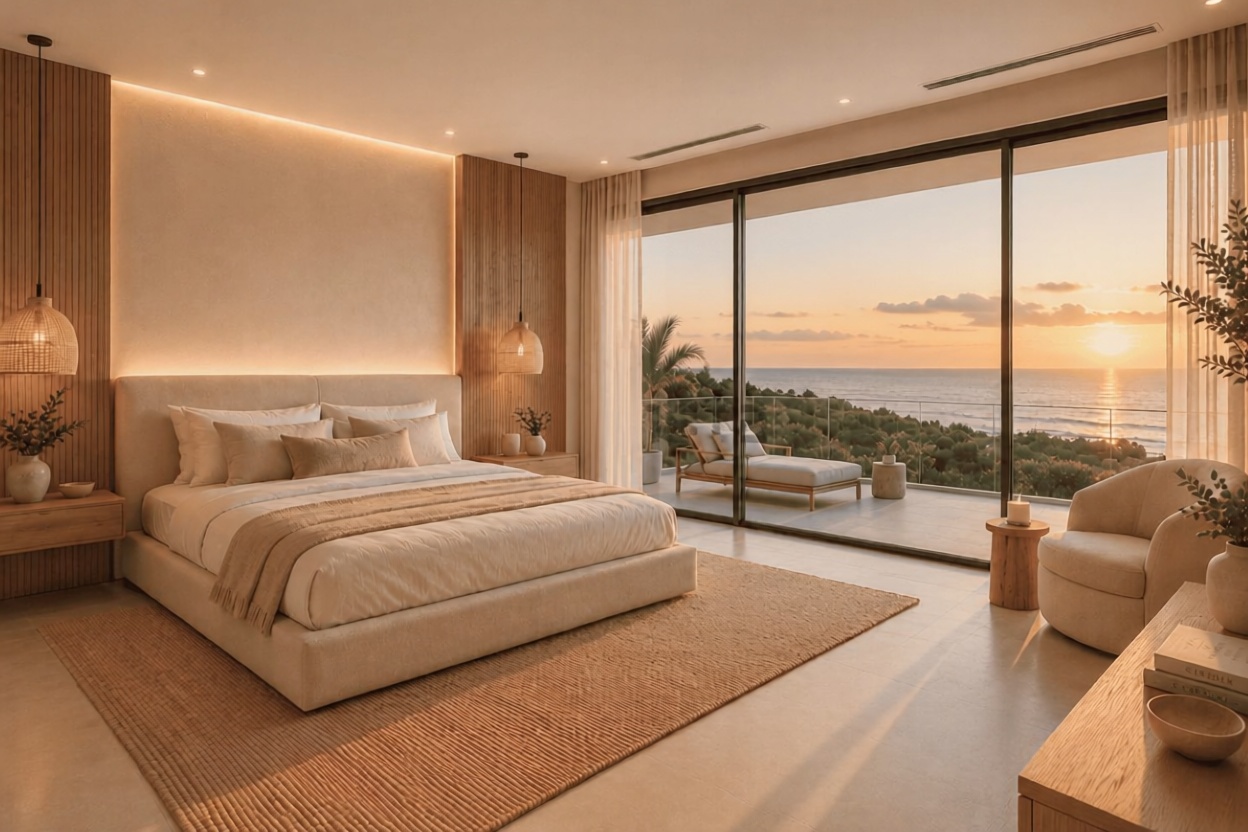 Chalet com acesso direto à praia em Torredembarra — Quarto
