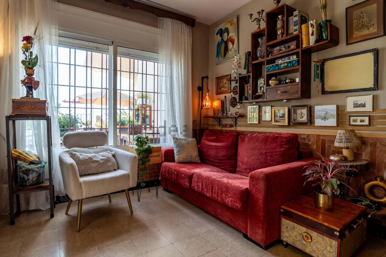 Chalet con acceso directo a playa en Tarragona — Salón