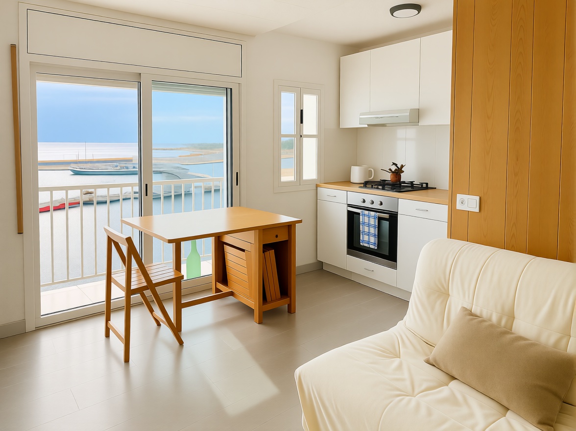 Dachgeschosswohnung zum Verkauf in erster Meereslinie in L'Ametlla de Mar — Wohnzimmer