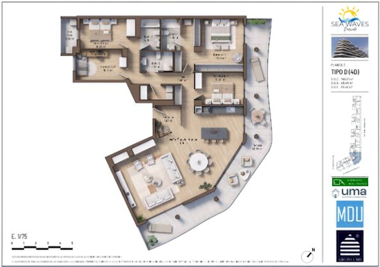 Piso en venta en Marques de Benicarló, 37 — Terraza mar