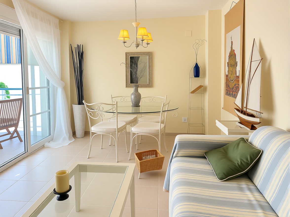 Appartement en attique en première ligne de mer à Benicasim/Benicàssim — Séjour