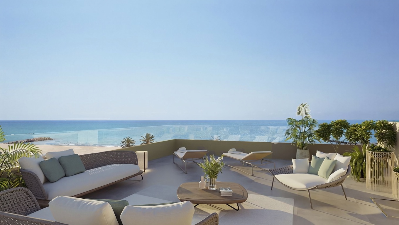 Appartement en première ligne de plage à Puig
